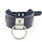 Black O-Ring Faux Leather Choker – 29–37cm