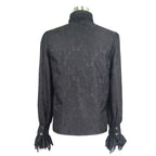 Men's Gothic Vampire Shirt with Ruffled Cuffs & Jabot – S–4XL
