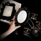 Black Rose Freestanding Resin Mirror