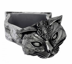 Sacred Cat Silver-Tone Resin Trinket Box