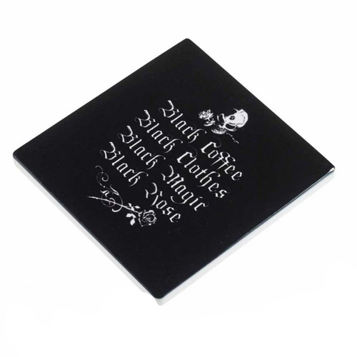 Black Coffee Black Clothes Ceramic Coaster – 9.3 cm