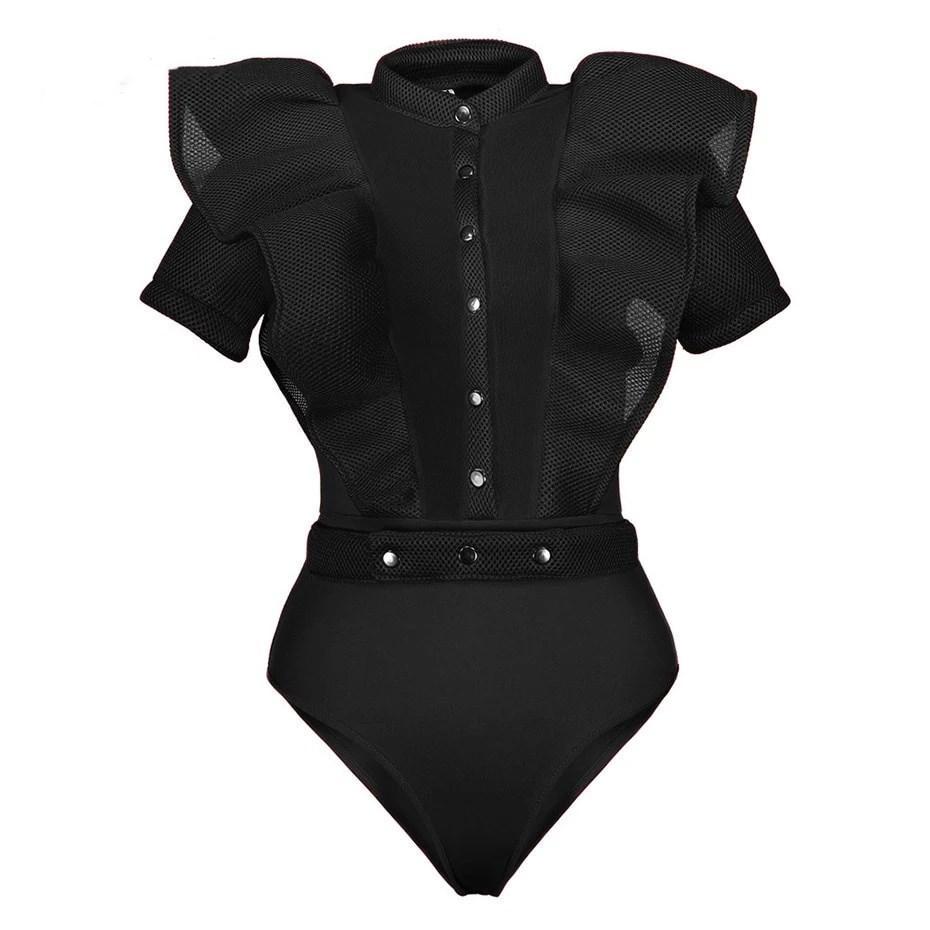 Women's Black Gothic Bodysuit – S–XXL