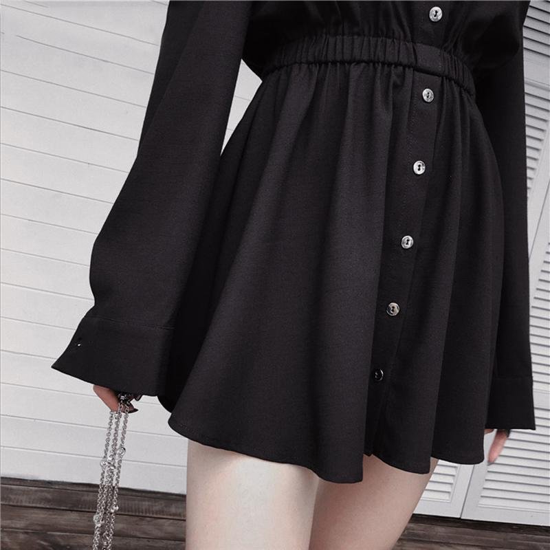 Women's Gothic Long Sleeve Collar Dress