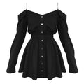Women's Gothic Long Sleeve Collar Dress