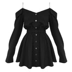 Women's Gothic Long Sleeve Collar Dress