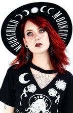 Black Moon Child Wide-Brim Wool Hat – 58cm