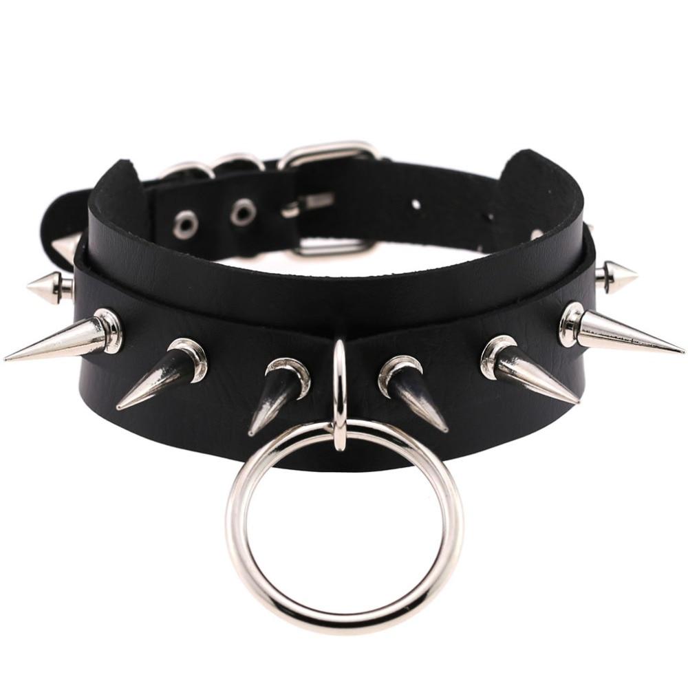 Nightmare PU Leather Choker – Black & Red