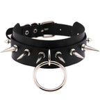 Nightmare PU Leather Choker – Black & Red