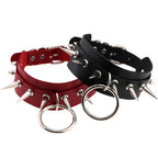 Nightmare PU Leather Choker – Black & Red