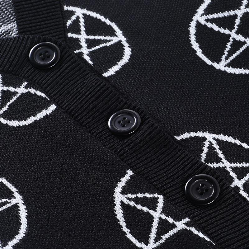 Women's Gothic Pentagram Cardigan