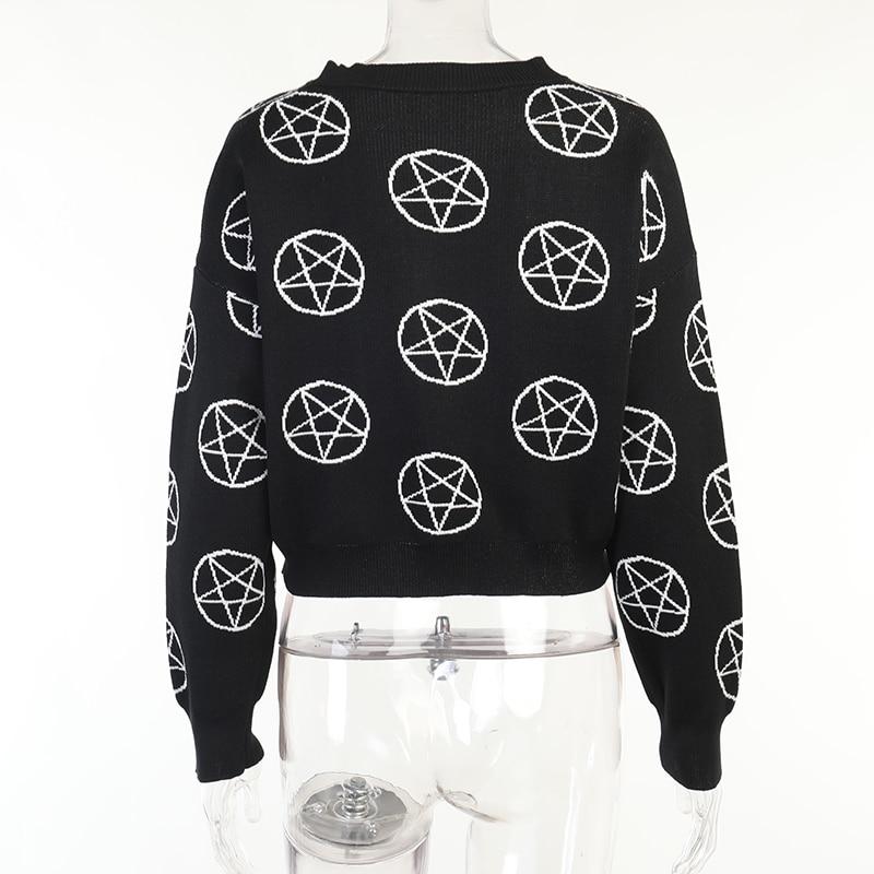 Women's Gothic Pentagram Cardigan