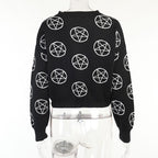 Women's Gothic Pentagram Cardigan