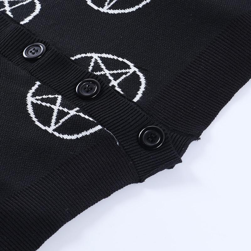 Women's Gothic Pentagram Cardigan
