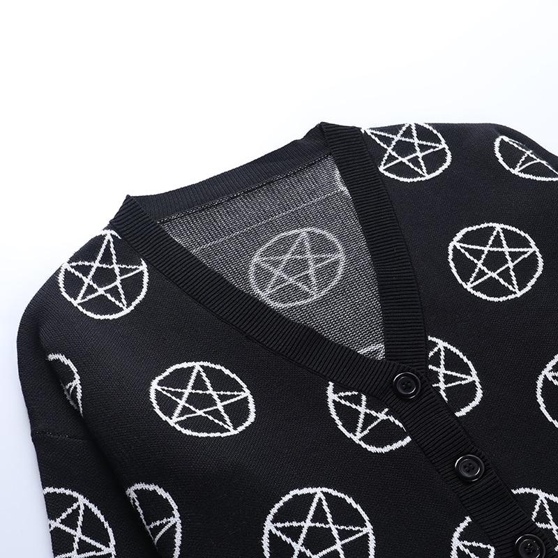 Women's Gothic Pentagram Cardigan