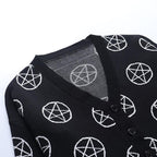 Women's Gothic Pentagram Cardigan
