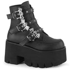Women's Bat Buckle Platform Ankle Boots – Vegan Faux Leather