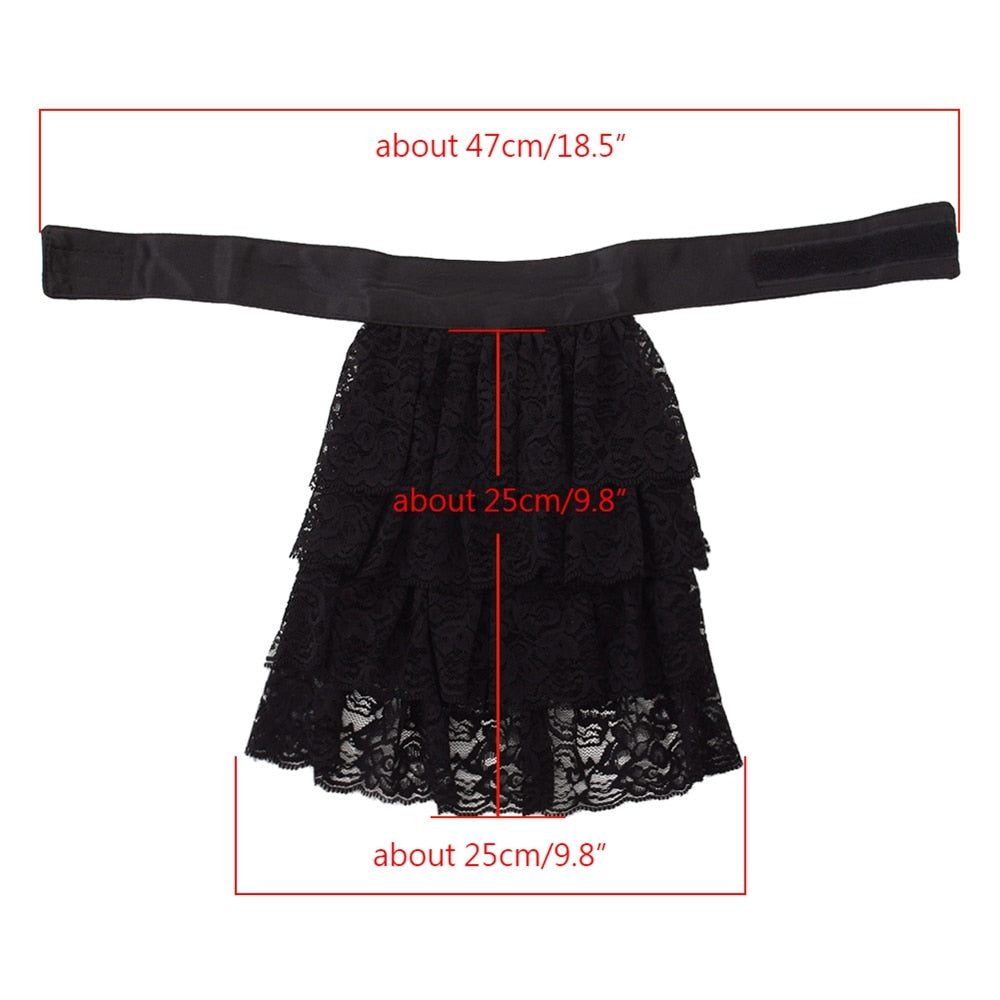 Gothic Vampire Jabot Collar & Cuff Set – Black & White