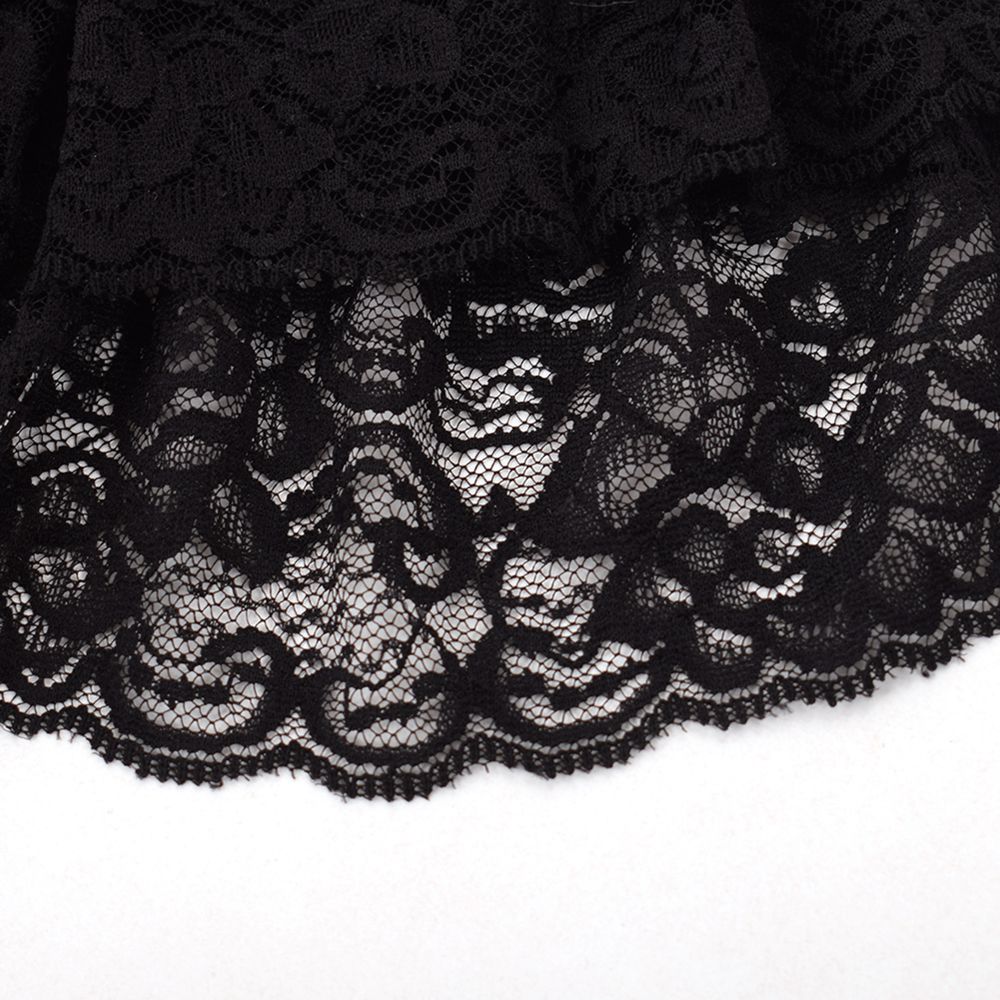 Gothic Vampire Jabot Collar & Cuff Set – Black & White