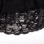 Gothic Vampire Jabot Collar & Cuff Set – Black & White