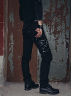 Men's Gothic Triple-Chain Trousers with Zippers