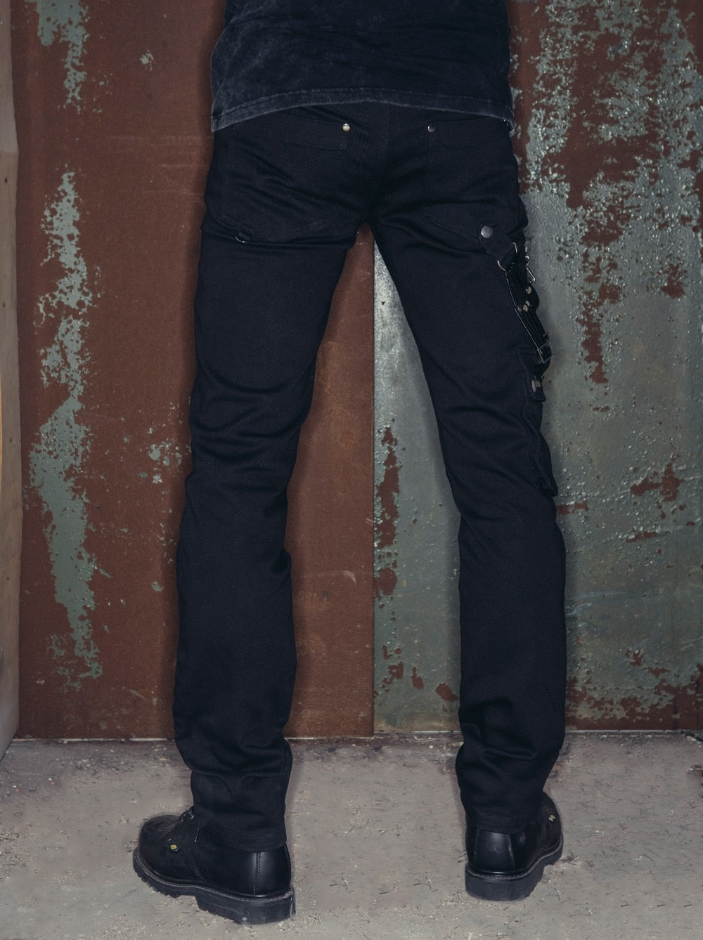 Men's Gothic Triple-Chain Trousers with Zippers