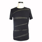 Men's Black Gothic Slashed Mesh T-Shirt