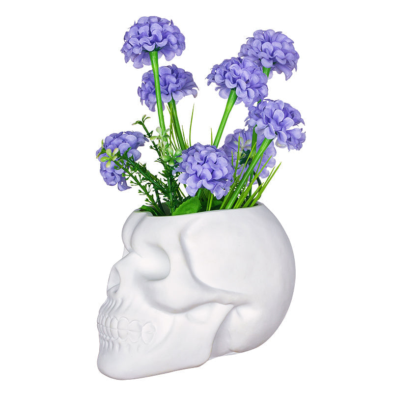 Matte Skull Storage Jar / Plant Pot