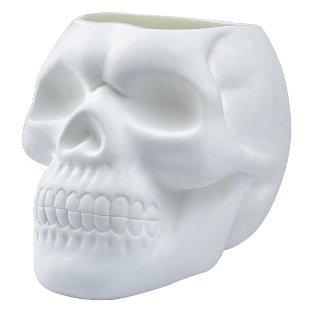 Matte Skull Storage Jar / Plant Pot