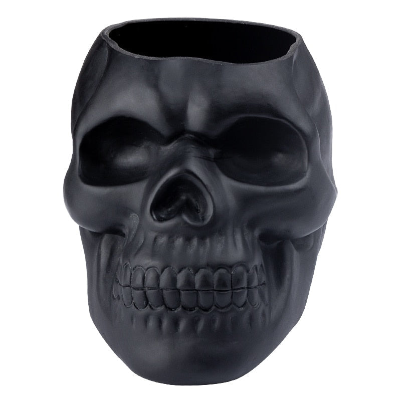 Matte Skull Storage Jar / Plant Pot