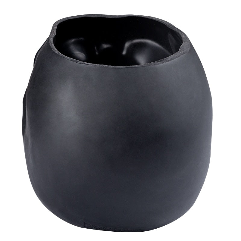 Matte Skull Storage Jar / Plant Pot