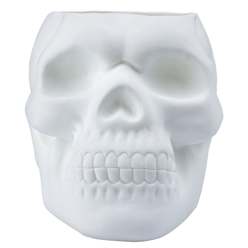 Matte Skull Storage Jar / Plant Pot