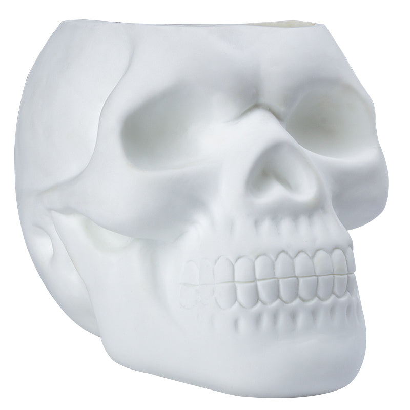 Matte Skull Storage Jar / Plant Pot