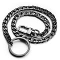 Gothic Metal Wallet Chain – Black & Silver, 40cm