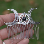 Moon & Pentagram Hair Slide