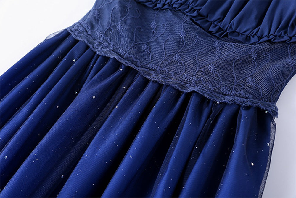 Women's Blue Starry Night Dress – Mini or Maxi, S–L