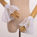 Gothic Vampire Jabot Collar & Cuff Set – Black & White