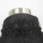 Men's Gothic Vampire Shirt with Ruffled Cuffs & Jabot – S–4XL