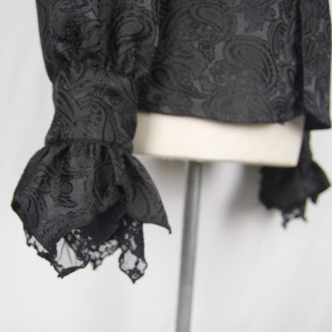 Men's Gothic Vampire Shirt with Ruffled Cuffs & Jabot – S–4XL