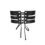 Black Gothic Industrial Waist Cincher