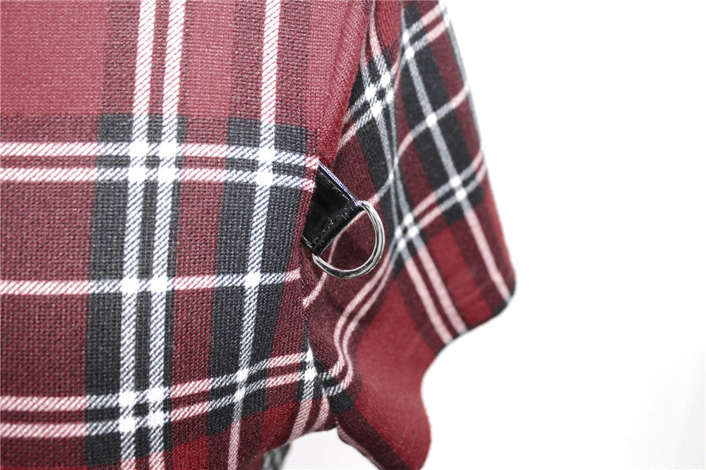 Women's Red Tartan Chain Mini Dress – XS–4XL
