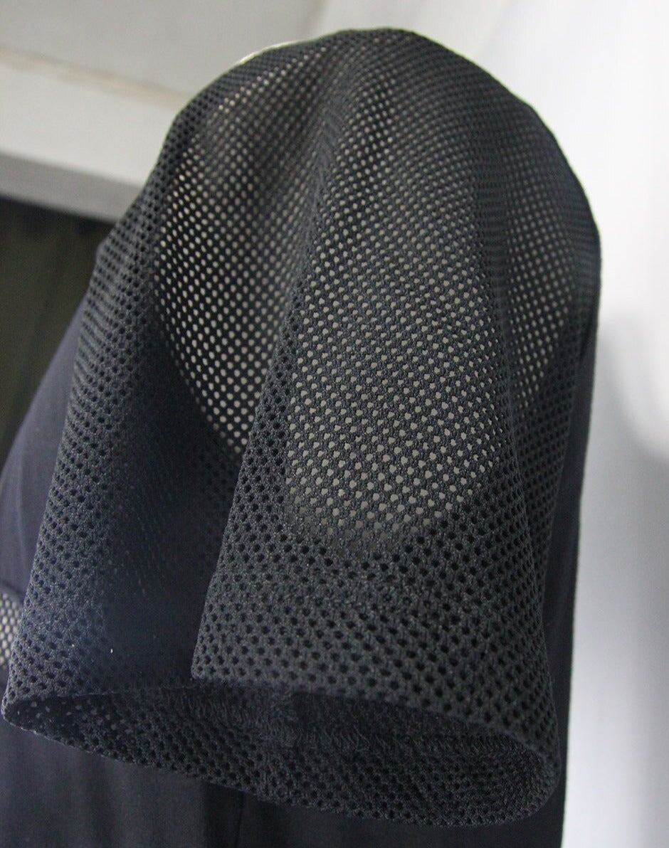 Men's Black Gothic Slashed Mesh T-Shirt