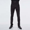 Men's Gothic Vampire Slim-Fit Trousers – Ornate Buttons
