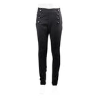 Men's Gothic Vampire Slim-Fit Trousers – Ornate Buttons