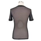 Men's Black Gothic Sheer Mesh Shirt – Short Sleeve – S–3XL