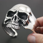 Men's Gothic Heavy Skull Cuff – 316L Stainless Steel