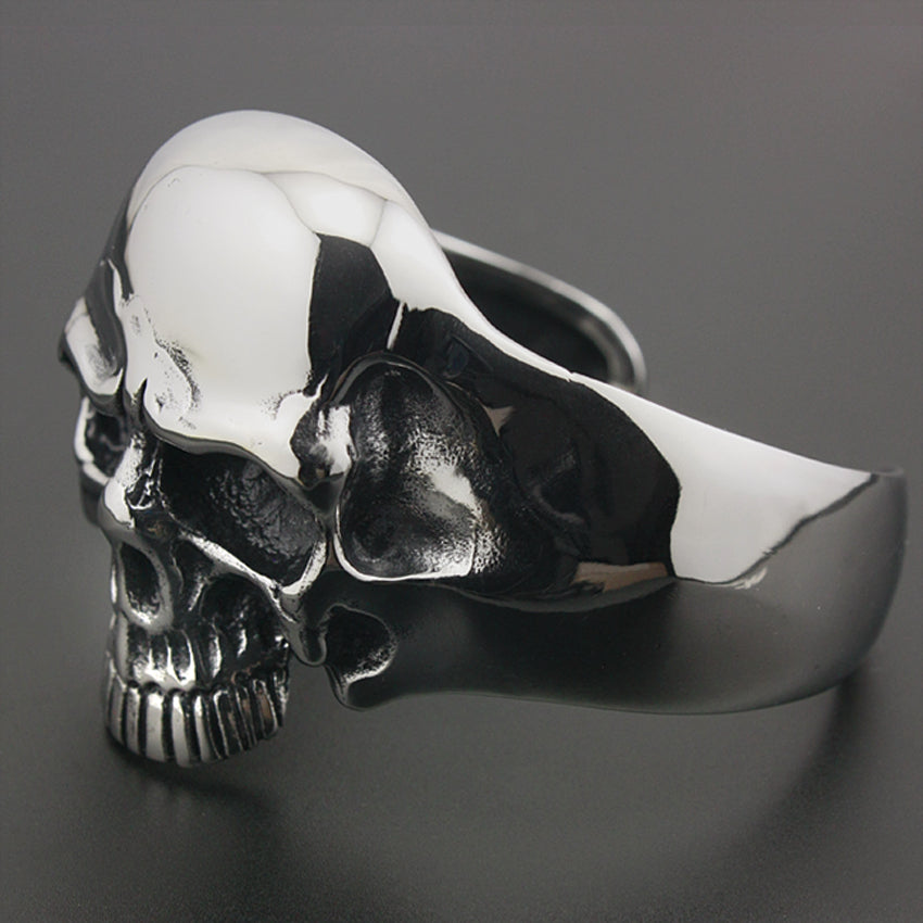Men's Gothic Heavy Skull Cuff – 316L Stainless Steel