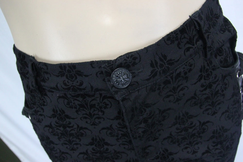 Men's Gothic Vampire Lace-Up Trousers – Crest Pattern