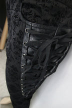 Men's Gothic Vampire Lace-Up Trousers – Crest Pattern