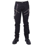 Men's Gothic Triple-Chain Trousers with Zippers