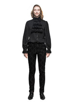 Men's Gothic Vampire Lace-Up Trousers – Crest Pattern